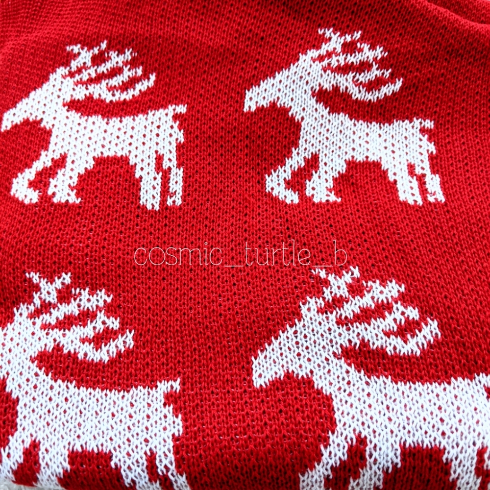 New Christmas Long Reindeer Pocket Cardigan - Picture 5 of 7